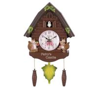 Corloge d'oiseau 1pc qui chante à l'heure charmante horloge horloger des horloges pour mur avec pendule de feuilles 16.5x10.2 '' '' A réglable Horloge de coucou de contrôle du volume pour le sal