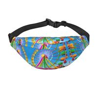 Corlorful Park Grand sac banane tendance pour voyage, décontracté, convient pour le sport, la course à pied, le cyclisme, les voyages, la pêche