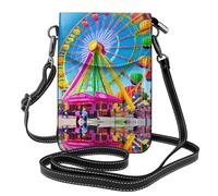 Corlorful Park Sac à bandoulière en cuir à rabat pour voyage, randonnée, camping ou utilisation quotidienne.