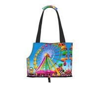 Corlorful Park Sac à bandoulière pour petits chiens et chats, shopping et voyage, sac à bandoulière portable imprimé Corlorful Park