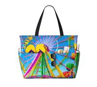 Corlorful Park Sac de plage multifonction multi-poches Design tendance Convient pour divers lieux de plein air
