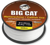CORMORAN BIG CAT 8-BRAID CATFISH LINE, 300m, 0,4mm, 52kg / 114,64lbs, blanc, Micro Coramid® ligne wallon, 78-03041