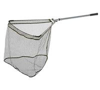 Cormoran Épuisette Ultra-Strong, Longueur 220 centimètres, Taille 60x60 centimètres, Filet Pliable en Polyester avec Revêtement en Caoutchouc, Manche Télescopique, 2 éléments, Modèle 6247, 62-47222