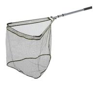 Cormoran Épuisette Ultra-Strong, Longueur 240 centimètres, Taille 60x60 centimètres, Filet Pliable en Polyester avec Revêtement en Caoutchouc, Manche Télescopique, 3 éléments, Modèle 6247, 62-47243