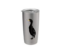 Cormoran Oiseau de mer Cormorans Oiseau d'eau Gobelet isotherme en acier inoxydable double paroi