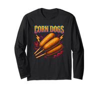 Corn Dogs Nourriture préférée Funny Weird 90s Corn Dogs Manche Longue