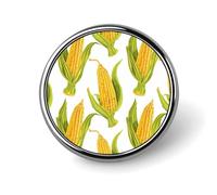 Corn on The Cob Image Épinglette ronde fantaisie pour femme Boutons et épingles en métal Broche mignonne Broche rétro Pinback Badge Mode Épingles pour chapeau, sacs à dos, cravate, costume, accessoire