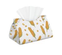 Corn On The Cob Long couvercle de boîte à mouchoirs - Porte-mouchoirs en similicuir élégant pour salle de bain, salon, bureau, chambre à coucher, voiture