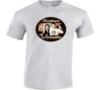Corn Plane Mens Keith Moon and Oliver Reed Tribute Tshirt Grey 3XL