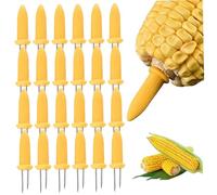 Corn sur les supports de torchage, porte-maïs en acier inoxydable 24pcs pour la cuisine à la maison et au barbecue