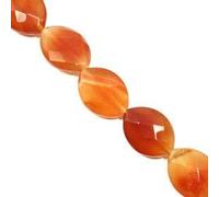 Cornaline Perles de cristal - 30 mm à facettes d'Olive