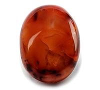 Cornaline Pierre Naturelle, Cristal Thérapeutique de Lithothérapie, 100% Fait-Main dans l'Atelier Familial, Pierre Précieuse de Bien-être, Méditation, Reiki et Chakra, Galet format Poche [Eusice]