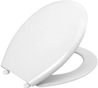 Cornat 1076385 Abattant WC « Palu » - Look blanc classique - Thermoplastique facile d'entretien - Design sobre s'adapte à n'importe quelle salle de bain/siège de toilette