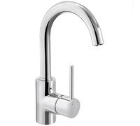 Cornat Fiora FIO12 Robinet de lavabo monocommande en zinc chromé orientable Raccord basse pression sans pression