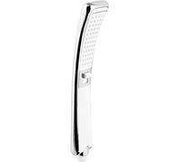 Cornat Kinnay TECB3473 Douchette à main 95 x 50 mm Plaqué 2 types de jet normal et puissant, insert anti-calcaire et économie d'eau, tête écologique pour douche et baignoire, chrome/blanc