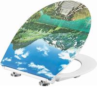 Cornat KSDSC295 Abattant WC « Pure Nature » - Design super plat - Duroplast facile d'entretien - Fonction Quick up & Clean - Système d'abaissement automatique - Montage confortable du haut/siège de