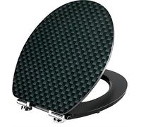 Cornat KSDSC319 Art of Acryl Abattant WC Carbone | Surface acrylique élégante - Système d'abaissement automatique et fixation rapide - Confort d'assise - Abattant WC