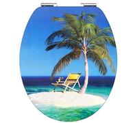 Cornat KSDSC320 Abattant WC Art of acryl, Island (île), Multicolore