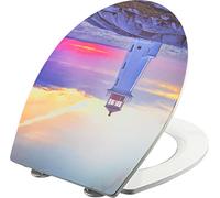 Cornat KSDSC331 Fernweh Abattant de WC en plastique Duroplast facile d'entretien Charge maximale jusqu'à 300 kg Fonction Quick Up & Clean Système d'abaissement automatique