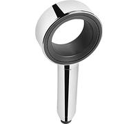 Cornat Leomil TECB3479 Douchette à main 2 types de jet normal et doux avec insert anticalcaire et économie d'eau Chrome/gris Diamètre 100 mm