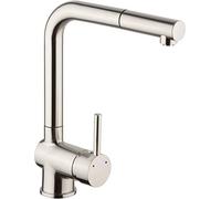Cornat LIVE535 Livenne Robinet mitigeur monocommande en laiton de qualité supérieure avec corps en laiton aspect acier inoxydable