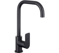 Cornat NERS5 Black Edition Robinet d'évier monocommande robuste en fonte haute pression avec bec pivotant Noir mat