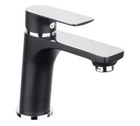 Cornat Noir NERSC1 Levier Unique Édition Corps en Laiton Mat - Fixation sans Effort de la Tige - avec Valve d'écoulement à Pression/Robinet pour Salle de Bain/lavabo