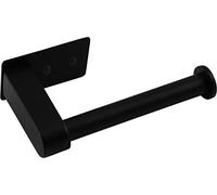 Cornat Porte-Papier Toilette - 2 Options de Fixation différentes avec Patin adhésif & perçage - Design Ouvert - Noir Mat - en Acier - T364206