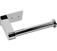 Cornat Porte-Papier Toilette - 2 Options de Fixation différentes avec Patin adhésif & perçage - Design Ouvert - Chromé - en Acier/Porte-Papier Toilette/Porte-Rouleau de Papier Toilette / T364204