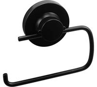 Cornat Porte-Papier Toilette 3 en 1 « Style » - 3 Options de Fixation différentes avec Ventouse, Tampon adhésif et perçage - sans Couvercle - Noir/Porte-Papier Toilette / T3402611