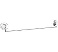 Cornat Porte-serviettes 3 en 1 - Barre - 3 options de fixation différentes avec ventouse, tampon adhésif et perçage - Chromé/Crochet adhésif/Porte-serviettes pour serviette de bain /