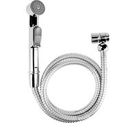 Cornat SA143 Kit de douchette pour Bidet Utilisable Robinet d'angle Commutation Facile avec Support Mural Noir Mat, Chrome Brillant