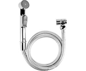 Cornat SA143 Kit de douchette pour bidet Utilisable sur robinet et robinet d'angle Commutation facile Avec support mural Chromé brillant