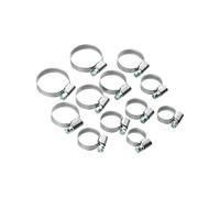 Cornat SA166 Set de 12 colliers de serrage de serrage 12-20 mm, 16-25 mm, 20-32 mm et 25-40 mm en acier inoxydable/raccord de tuyau/tuyau