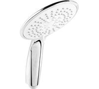 Cornat SA330594 Carballo Douchette à main Chromé Diamètre de la tête 110 mm 5 types de jet : normal, doux et massant Anti-calcaire et économie d'eau Pommeau de douche écologique pour douche et