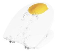 CORNAT Siège de toilette avec fermeture en douceur LEMON, siège de toilette à fermeture progressive, siège de toilette universel,, siège de WC G