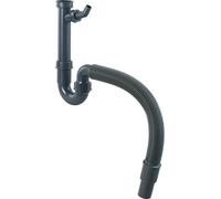 Cornat Siphon pour éviers - 1 1/2" - Avec tuyau de vidange flexible et raccord d'appareil - Fabriqué en plastique recyclé - Fabriqué en Allemagne Qualité