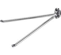 Cornat T319644 Porte Serviette tiges Ronds, 2 pièces, chromé, Multicolore