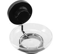 Cornat T3402651 1 - avec Plateau en Plastique - 3 Options de Fixation différentes avec Ventouse, Tampon adhésif et perçage Étagère de Douche avec Porte-Savon, Acier allié, Noir Mat
