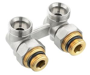 Cornat T591511 Répartiteur pour plaque porte soupape coudé laiton