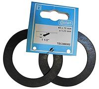 Cornat TEC380302 Joint en Caoutchouc pour bonde d'évier, 1 1/2'', 2 pièces, Multicolore