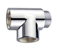 Cornat TEC386203 Raccord en T avec filetage extérieur 1/2" x filetage intérieur 1/2" Chromé