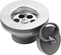 Cornat Vanne d'argile de feu - 1 1/2" AG - Fabriqué avec des plastiques recyclés - Emballage recyclable bonde/bouchon d'évier / T352504R, gris