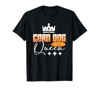 Corndog Fried Maïs Funny Foodie Food Lover Corn Dog Queen T-Shirt