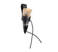 Corne à boire - Corne à hydromel 100 - 190 ml avec passant de ceinture