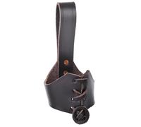 Corne à boire Support ceinture en cuir pour un Corne à boire à partir de 0,4L Marron-Moyen-âge moyenâgeuse methorn Support