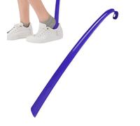 Corne à chaussures avec manche long : évite les tensions dans le dos et l'écrasement du talon, portée de 40 cm, lien à ressort flexible + poignée intégrée, d'acier inoxydable et