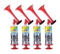 Corne de Brume,WideSmart Mini Pompe à Main Air Corne, Lot de 4 Cornes de Brume Portables,Corne de Sécurité du Bateau Pour Stade, Fête, événements Sportifs Graduation, Animaux Agressifs