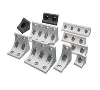 Corne d'extrusion d'aluminium, 1 pièce, coin rectangulaire Vertical 2020 3030 4040 4545 6060 8080 9090 100100(40160-16hole Sliver)