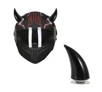 Corne Du Diable pour Casque de Moto, Décoration de Casque de Moto, Corne Du Diable en Caoutchouc pour Vélo, Moto, Voiture Électrique, Scooter(Ce produit ne contient qu'une corne du diable)